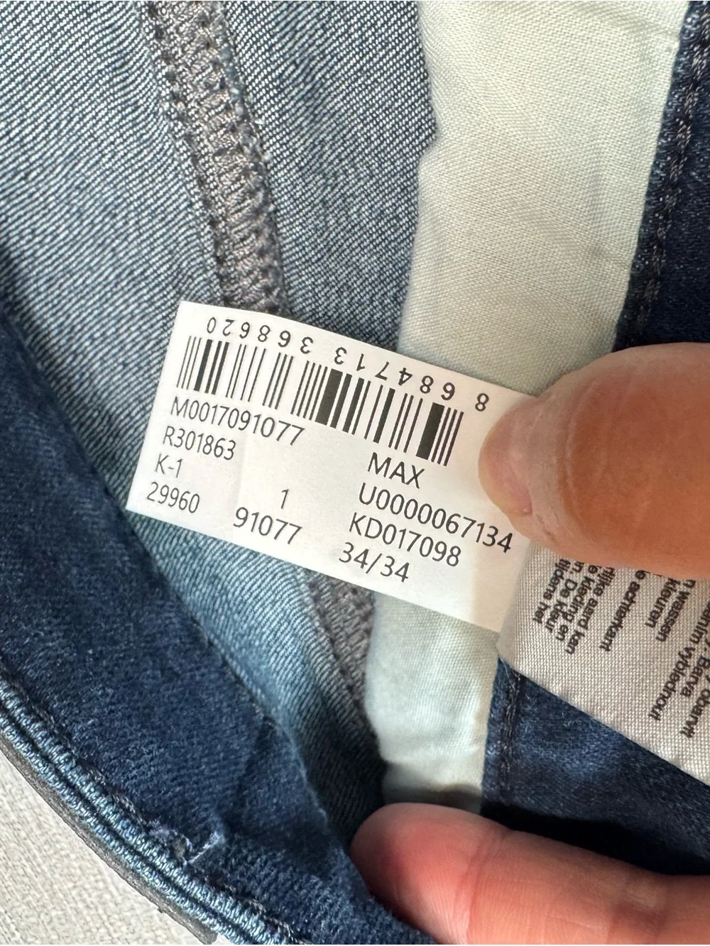 NWT New Mavi Max Wide Leg Jeans Size 34 x 34